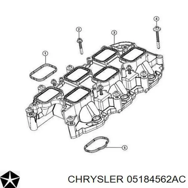 Прокладка впускного колектора Chrysler 300 100 (Крайслер 300)