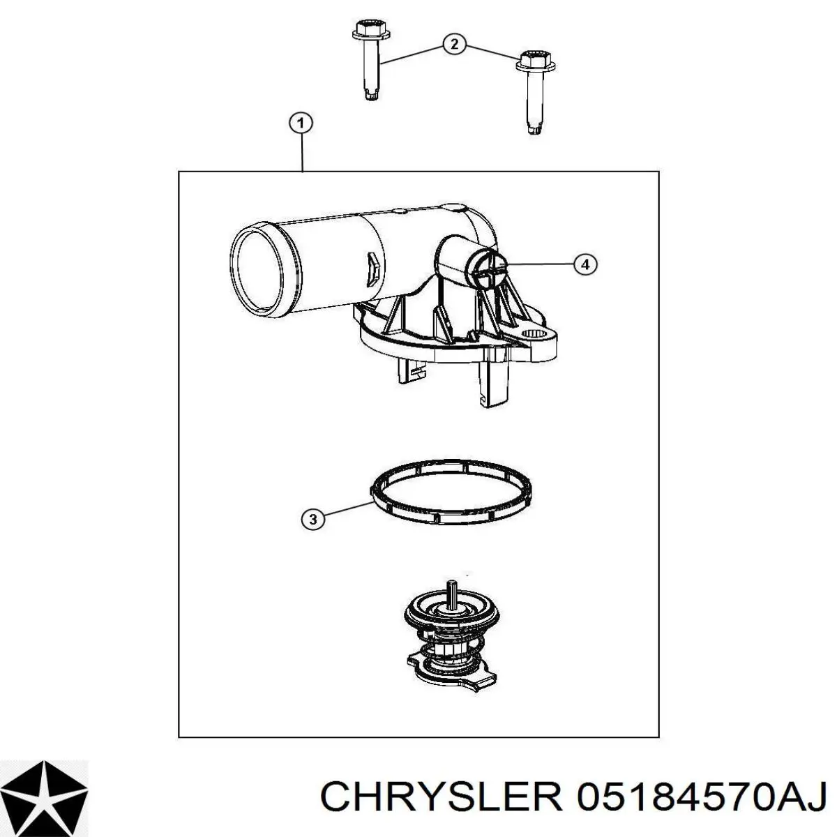 Автомобільний термостат Chrysler 05184570AJ ціна, від 28.85 USD