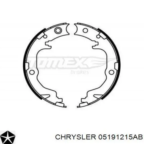 Колодки ручника 05191215AB Chrysler