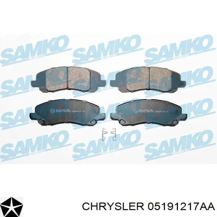 Гальмівні колодки Chrysler 05191217AA ціна, від 29.62 USD