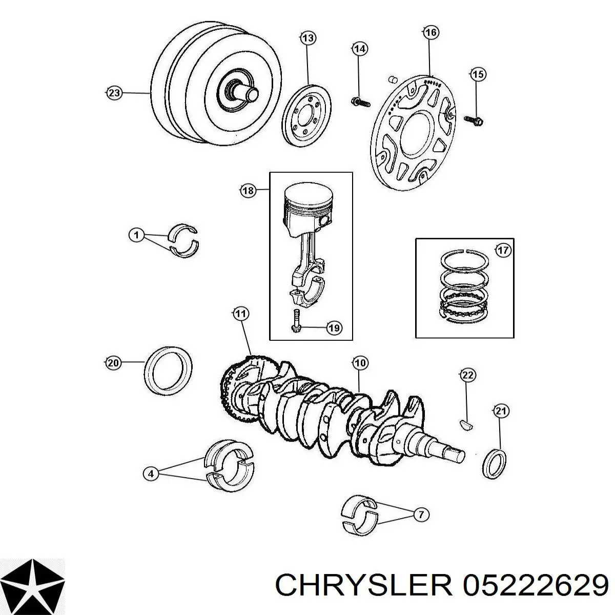 Купити 05222629 Chrysler Насос маслозакачуючий