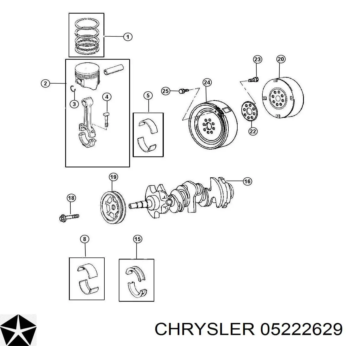 Купити 5222629 Chrysler Насос маслозакачуючий