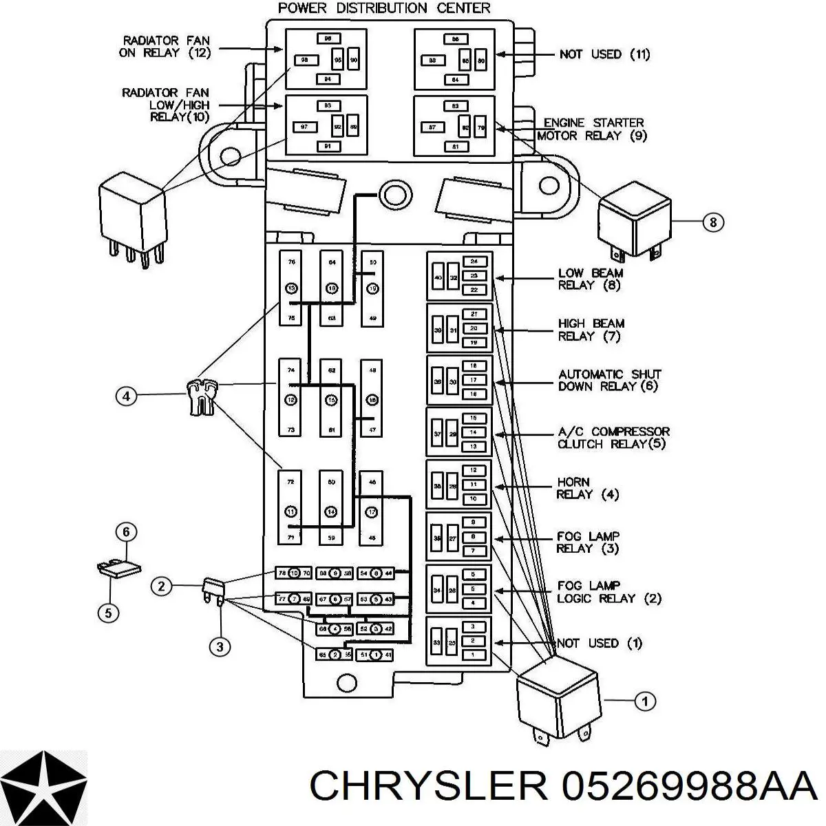 Реле електричне багатофункціональне 05269988AA Chrysler