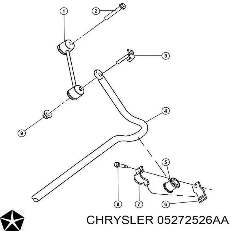 Втулка стабілізатора заднього Chrysler 05272526AA ціна, від 5.17 USD