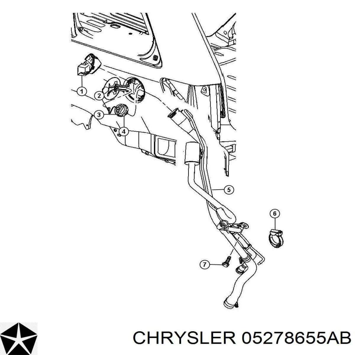 52102464AC Chrysler Кришка / пробка бензобака