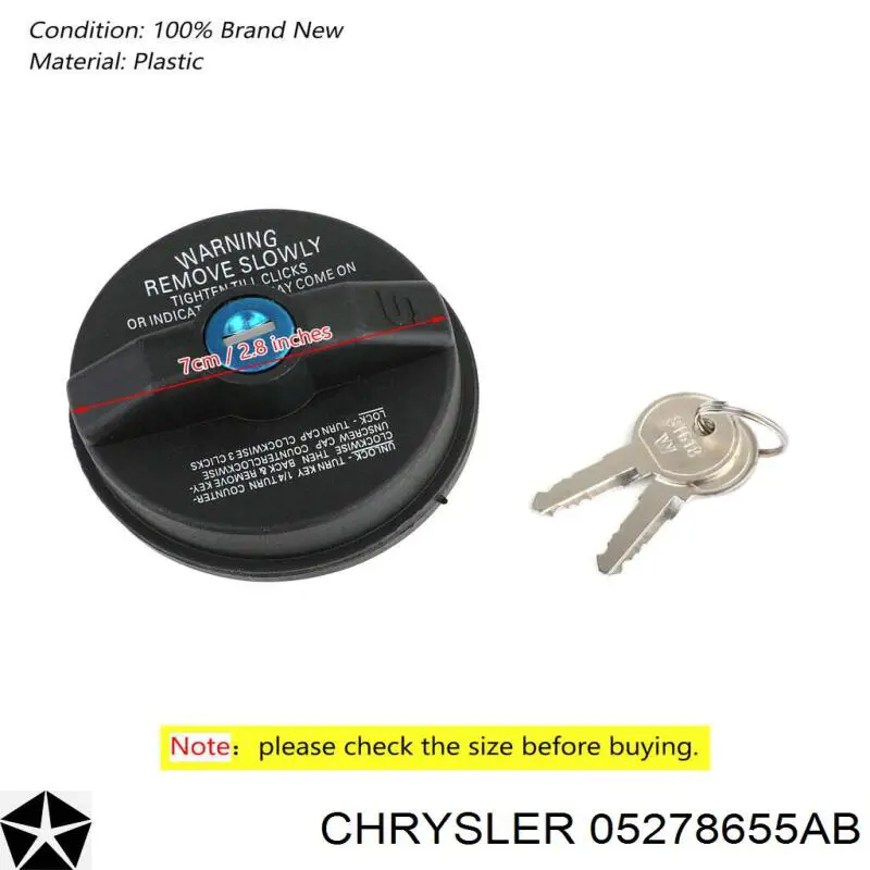 Пробка бензобаку 52102464AC Chrysler