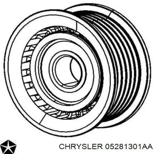 05281301AA Chrysler ролик приводного ременя, паразитний