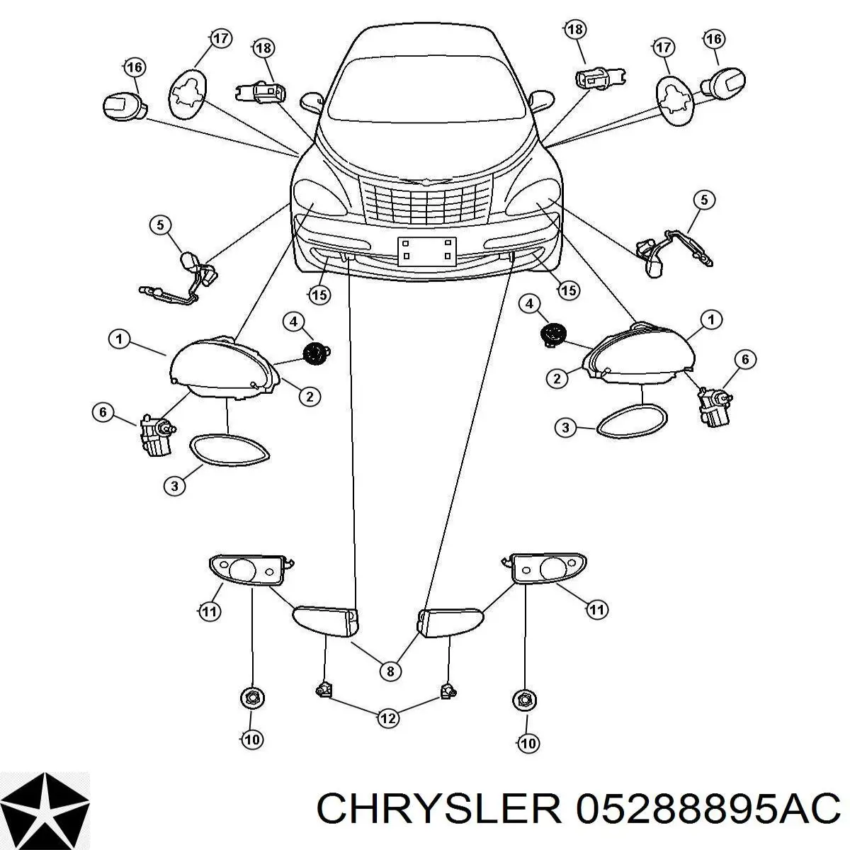  Chrysler 5288895AC ціна, від 15.48 USD