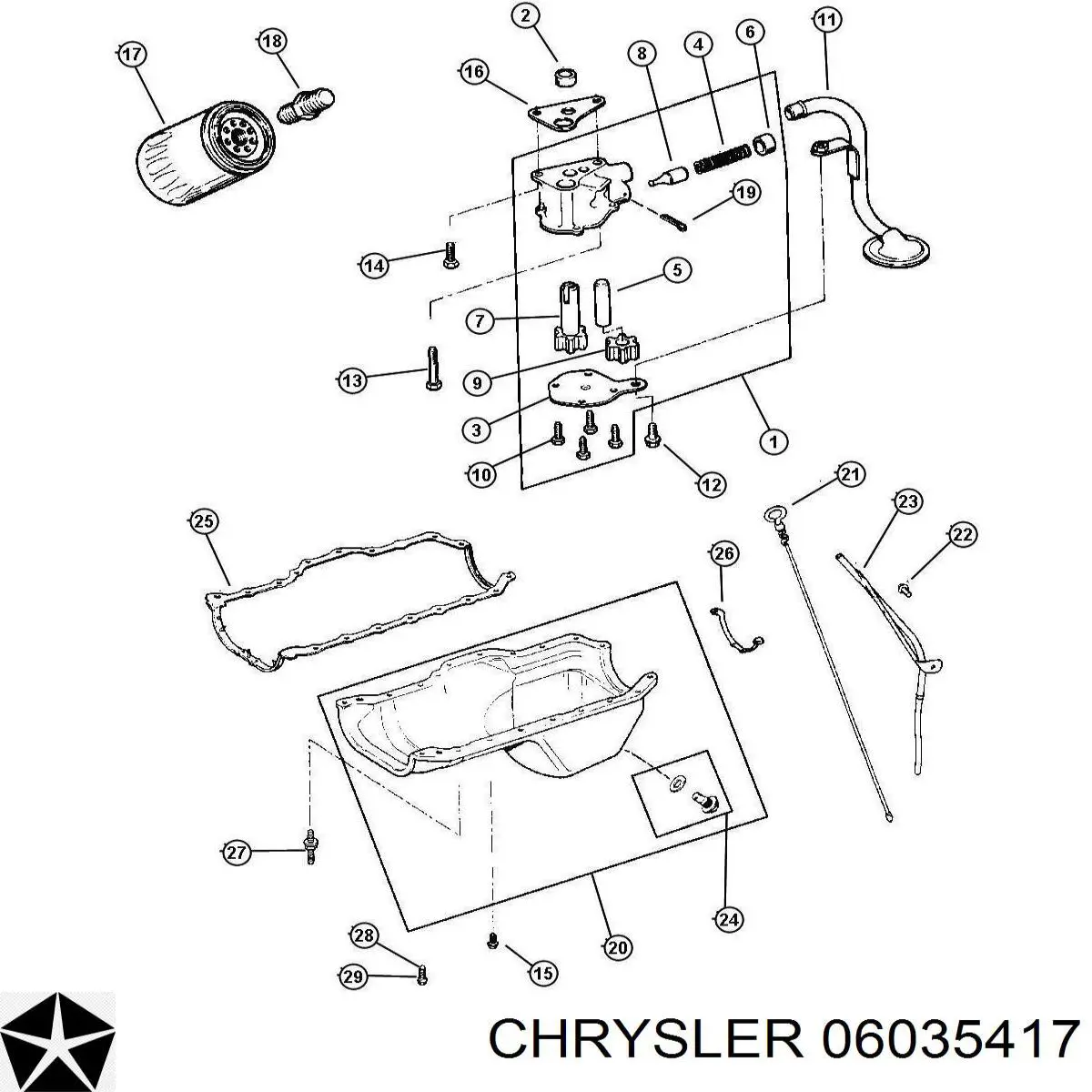 Купити 06035417 Chrysler Пробка піддона двигуна