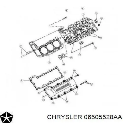 Болт головки блока циліндрів, ГБЦ 6505528CR Crown