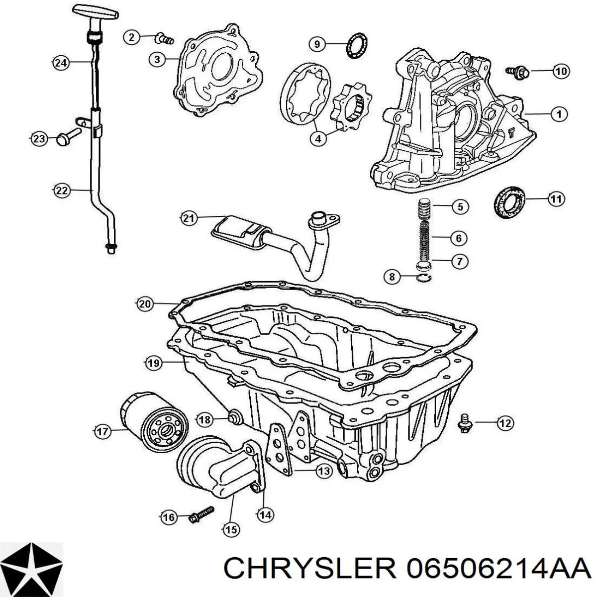 06506214AA Chrysler пробка піддона двигуна
