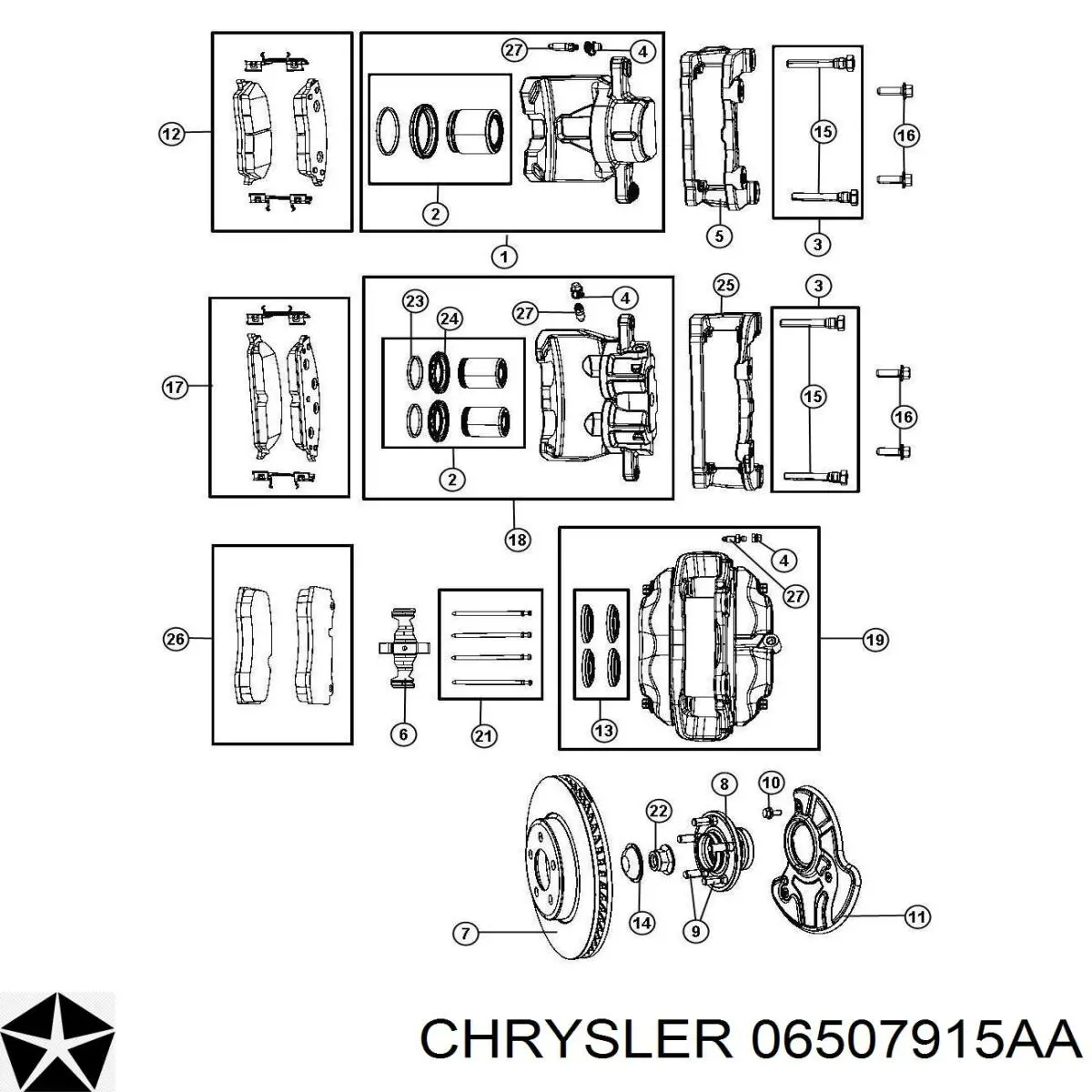 Шпилька колісна передня Chrysler 06507915AA ціна, від 5.35 USD