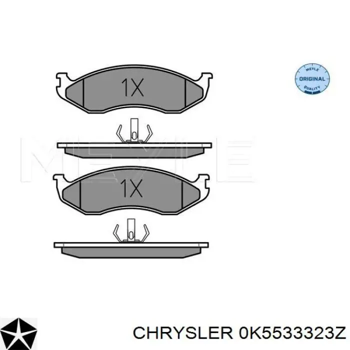 Купити 0K5533323Z Chrysler Колодки гальмівні передні, дискові