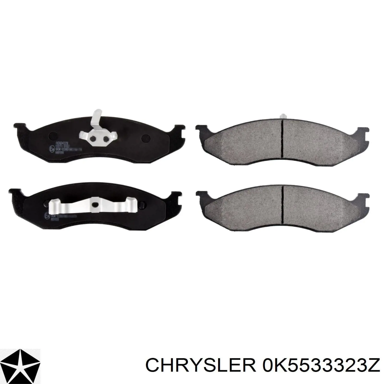 Гальмівні колодки Chrysler 0K5533323Z ціна, від 29.34 USD
