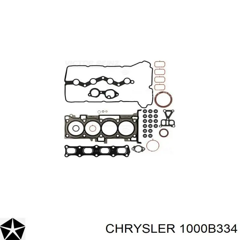 1000B334 Chrysler комплект прокладок двигуна, повний