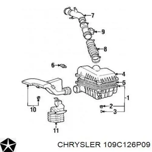 Двигун у зборі Chrysler 109C126P09