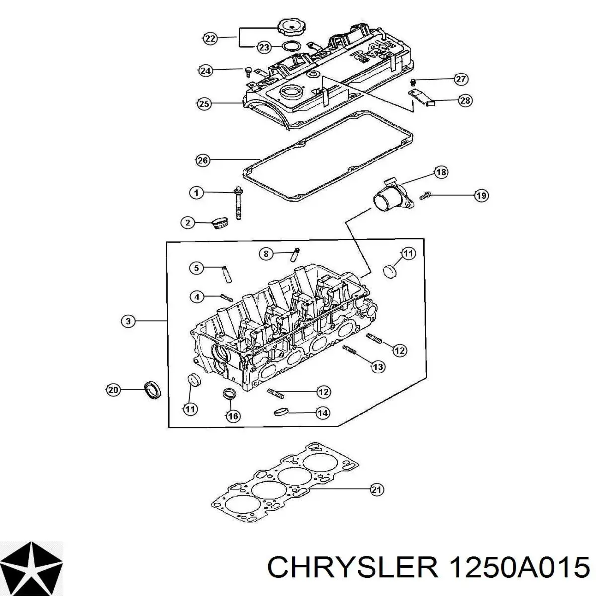 1250A015 Chrysler кришка маслозаливной горловини