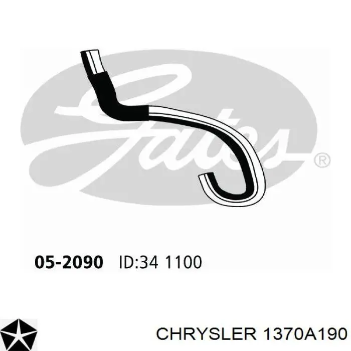 1370A190 Chrysler Шланг/патрубок радіатора охолодження, нижній