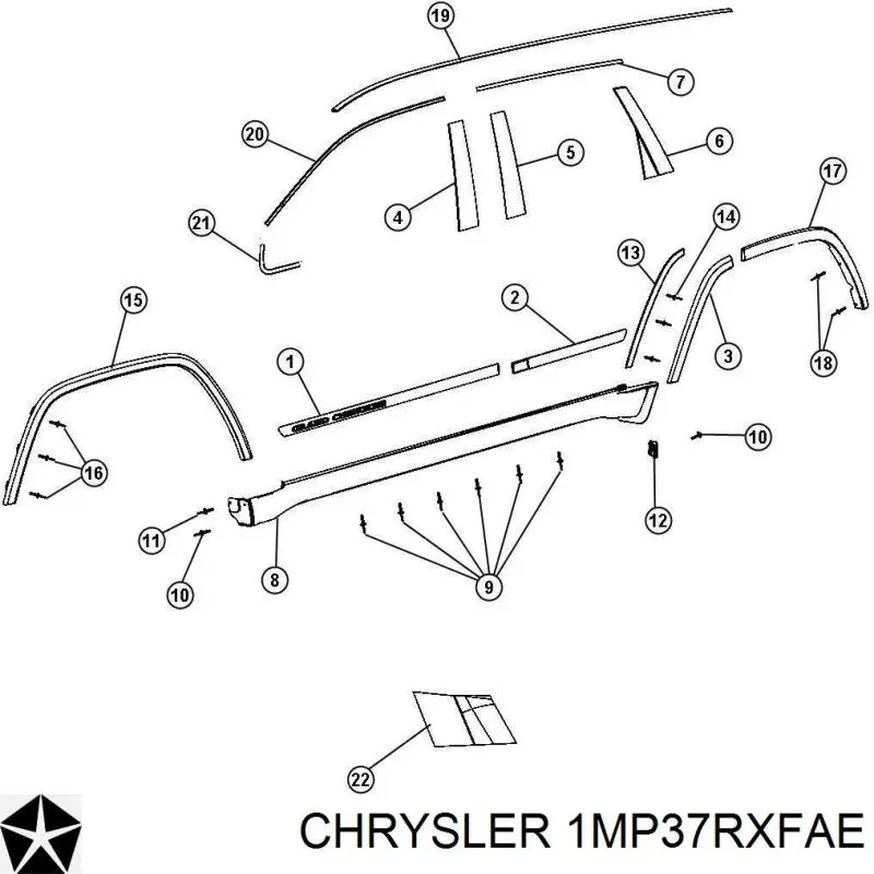 Розширювач задньої арки колеса, лівий Chrysler 1MP37RXFAD ціна, від 30.90 USD