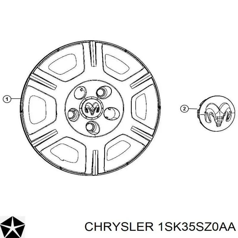 1SK35SZ0AA Chrysler Ковпаки на колеса