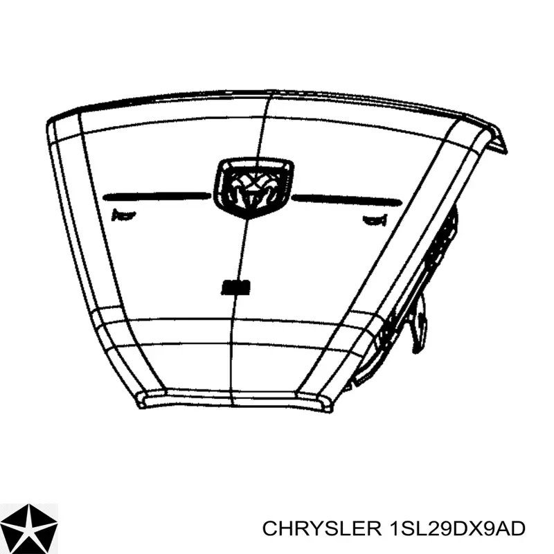 1SL29DX9AB Chrysler подушка безпеки, водійська, airbag