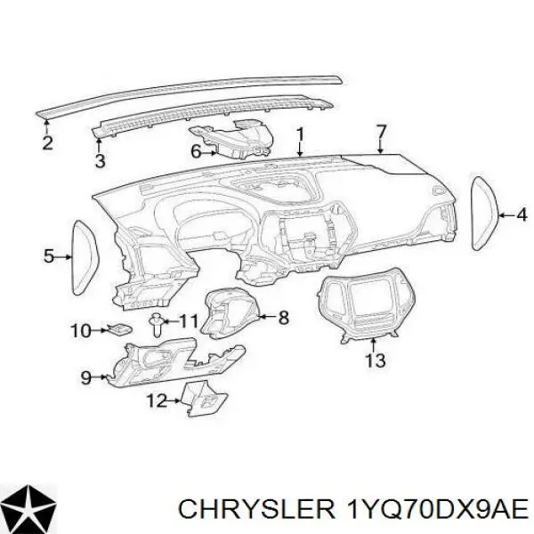  Chrysler 1YQ70DX9AF ціна, від 5.06 USD