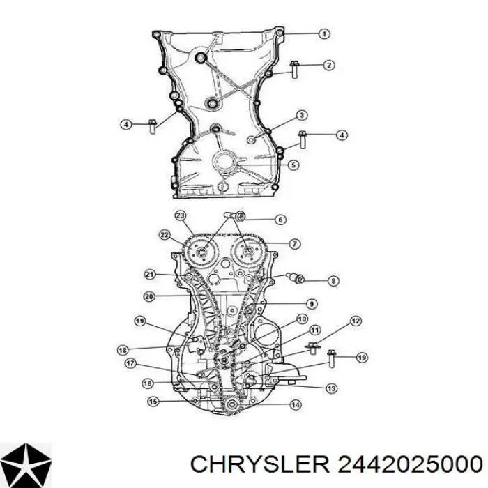 2442025000 Chrysler Башмак натягувача ланцюга ГРМ