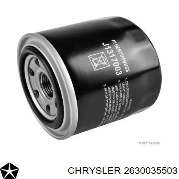 Масляний фільтр двигуна Chrysler 2630035503 ціна, від 5.50 USD