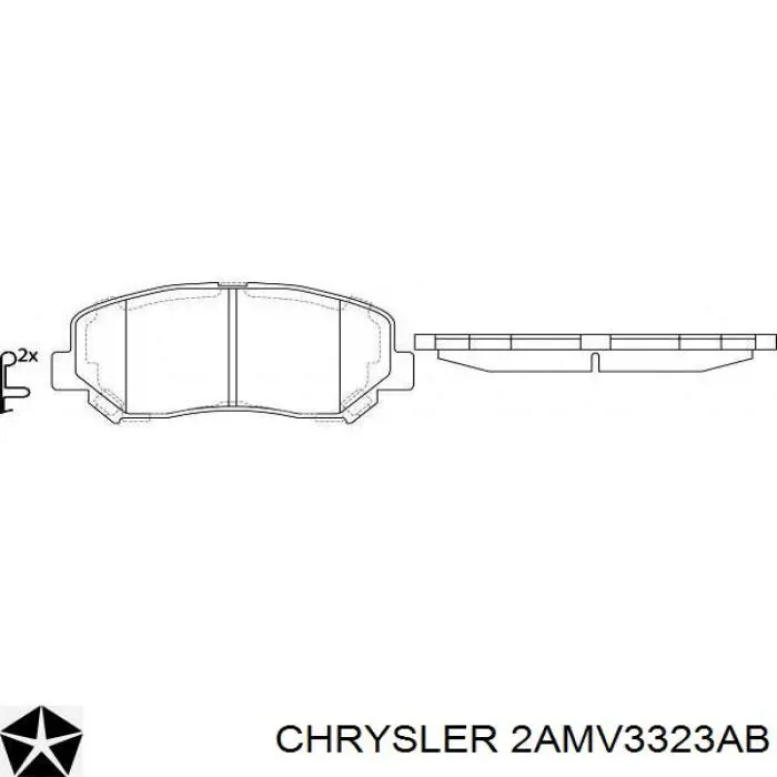 2AMV3323AB Chrysler колодки гальмівні передні, дискові