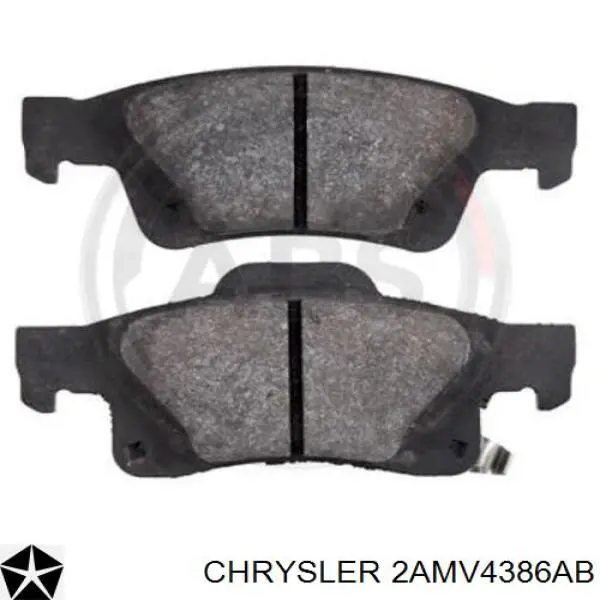 2AMV4386AB Chrysler Колодки гальмівні задні, дискові
