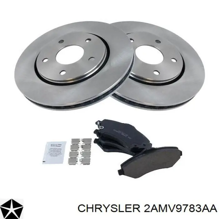 Диск переднього гальма Chrysler 2AMV9783AA ціна, від 47.62 USD