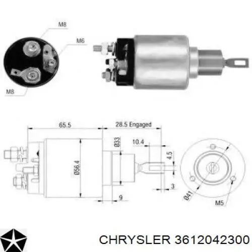 Реле втягуюче стартера 3612042300 Chrysler