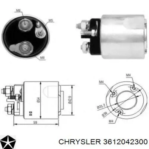 3612042300 Chrysler Тягове реле стартера