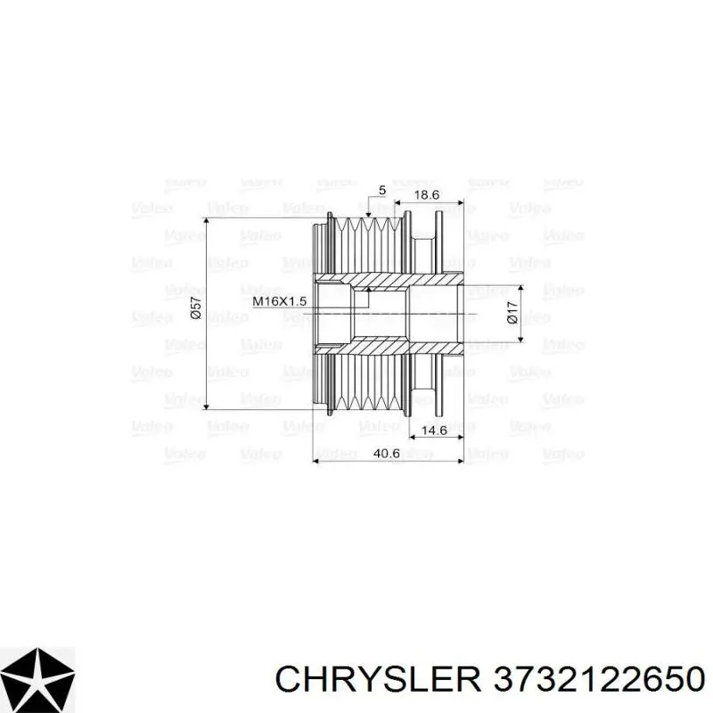 3732122650 Chrysler шків генератора