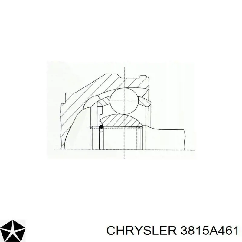 3815A461 Chrysler піввісь (привід передня, ліва)