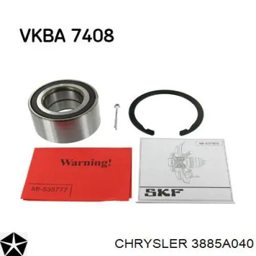 Купити 3885A040 Chrysler Підшипник ступиці передньої