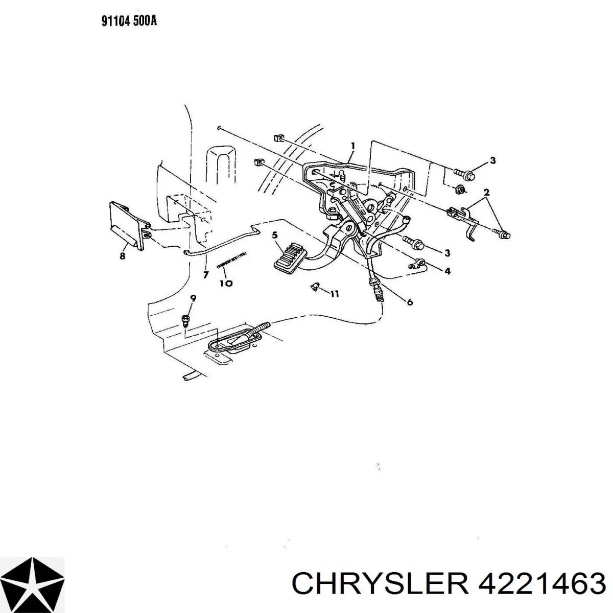 Підсилювач гальм 4221463 Chrysler