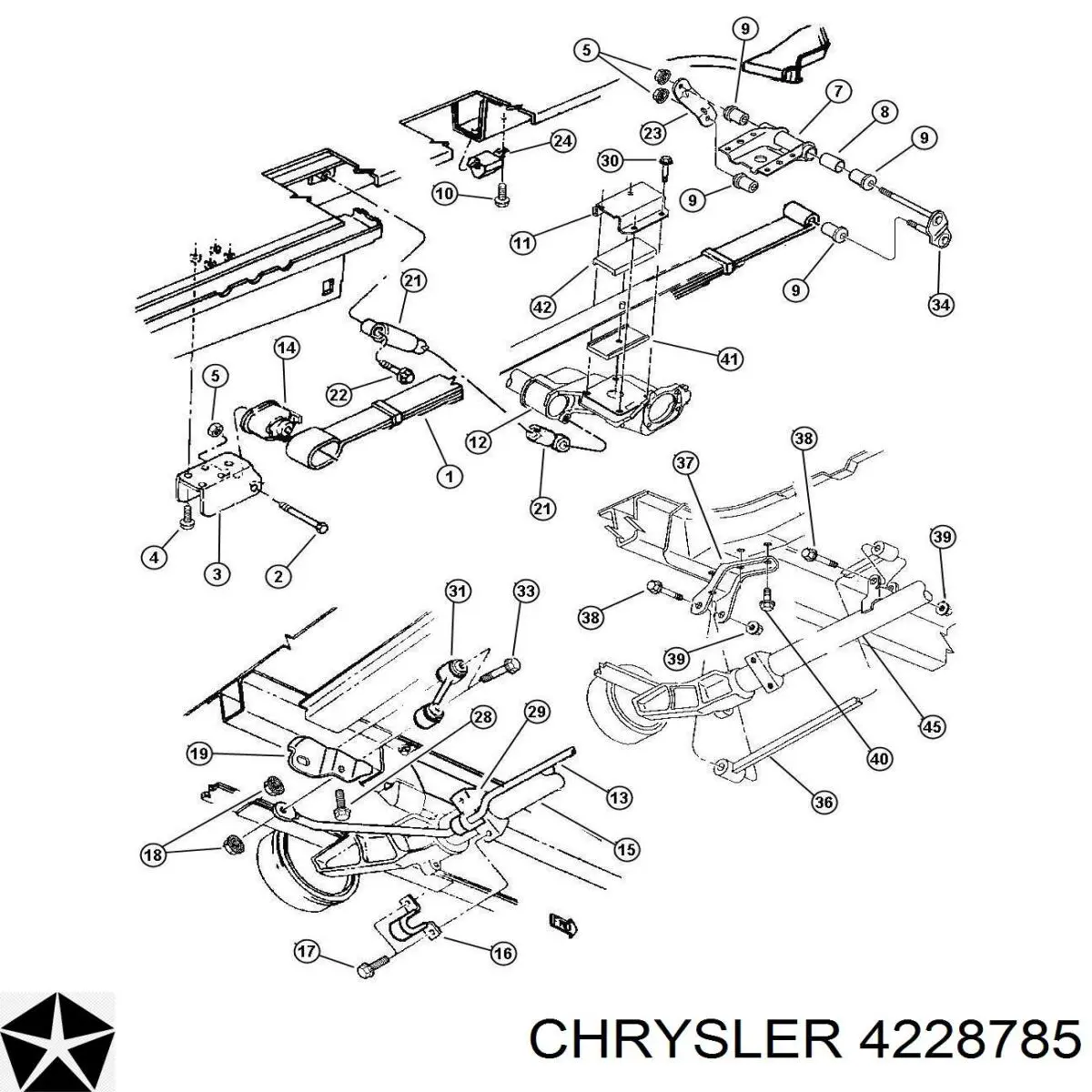 4228785 Chrysler втулка стабілізатора заднього