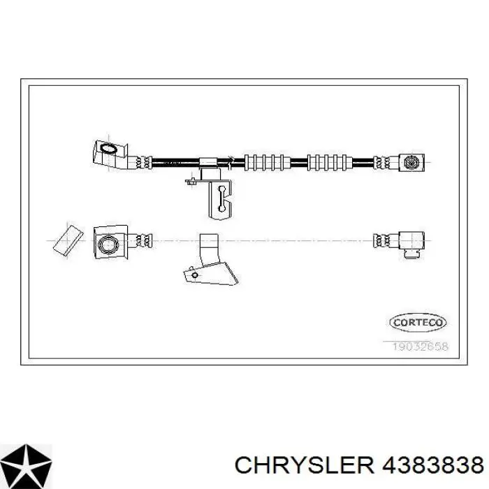 Шланг гальмівний задній 4383838 Chrysler