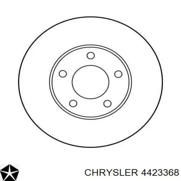 4423368 Chrysler диск гальмівний передній