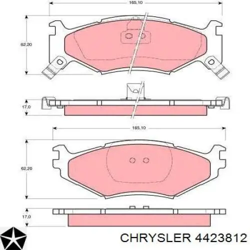 Купити 4423812 Chrysler Колодки гальмівні передні, дискові