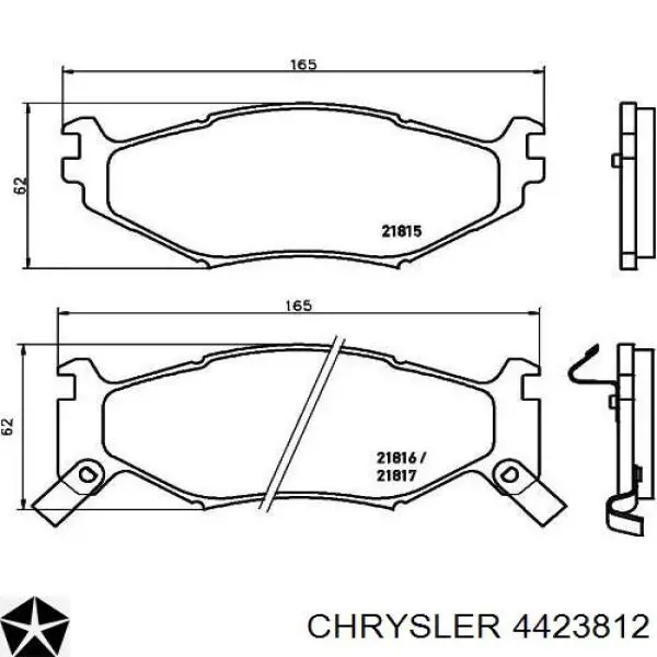 Гальмівні колодки Chrysler 4423812 ціна, від 35.37 USD