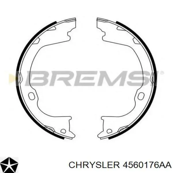 Колодки ручника/стоянкового гальма 4560176AA Chrysler