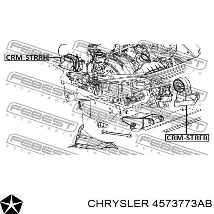 4573773AB Chrysler подушка (опора двигуна, права)