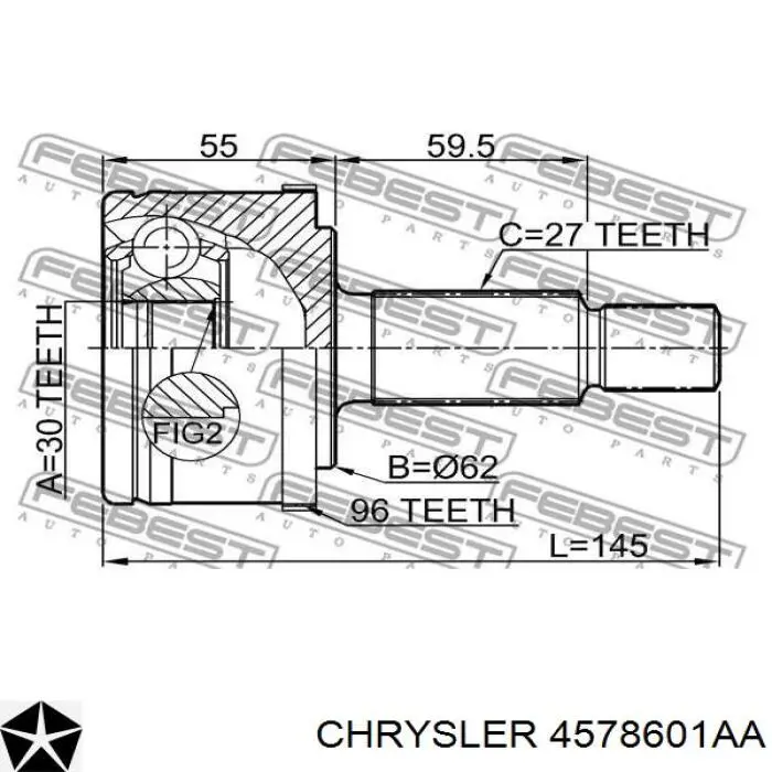 Ліва піввісь BB4328 Posterparts