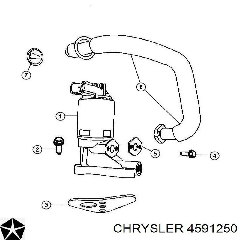 Прокладка EGR-клапана рециркуляції 4591250 Chrysler