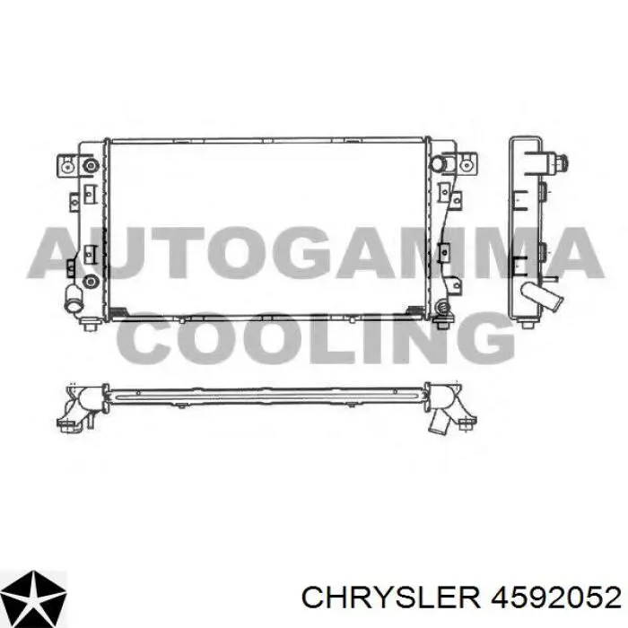 4592052 Chrysler радіатор охолодження двигуна