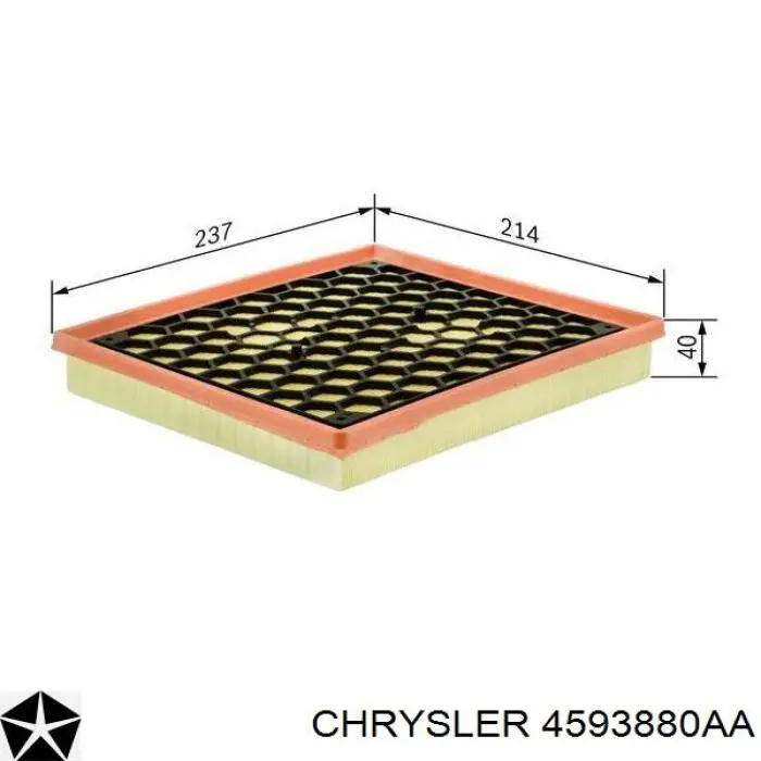 4593880AA Chrysler Повітряний фільтр двигуна