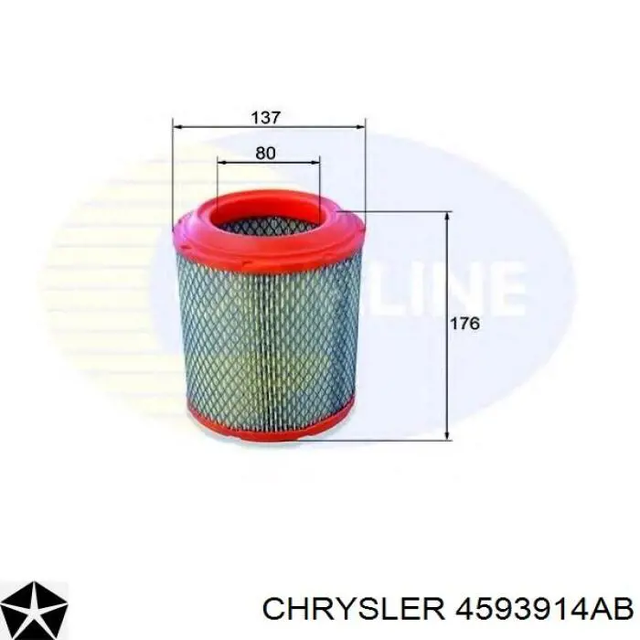 4593914AB Chrysler фільтр повітряний