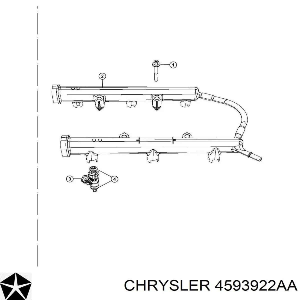 Рампа форсунок системи упорскування палива Chrysler 5281429AA ціна, від 19.00 USD